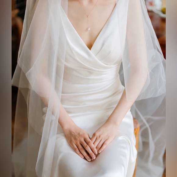 Plain Cathedral Wedding Veil main image 4